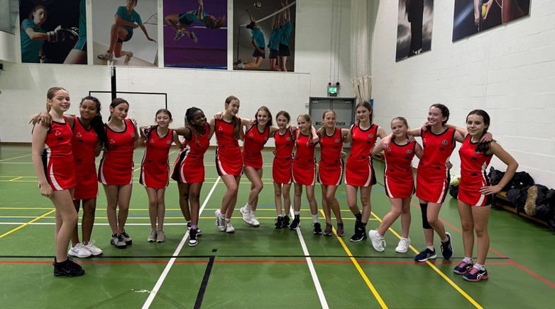 Year 8 & 9 netballers