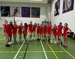 Year 8 & 9 netballers